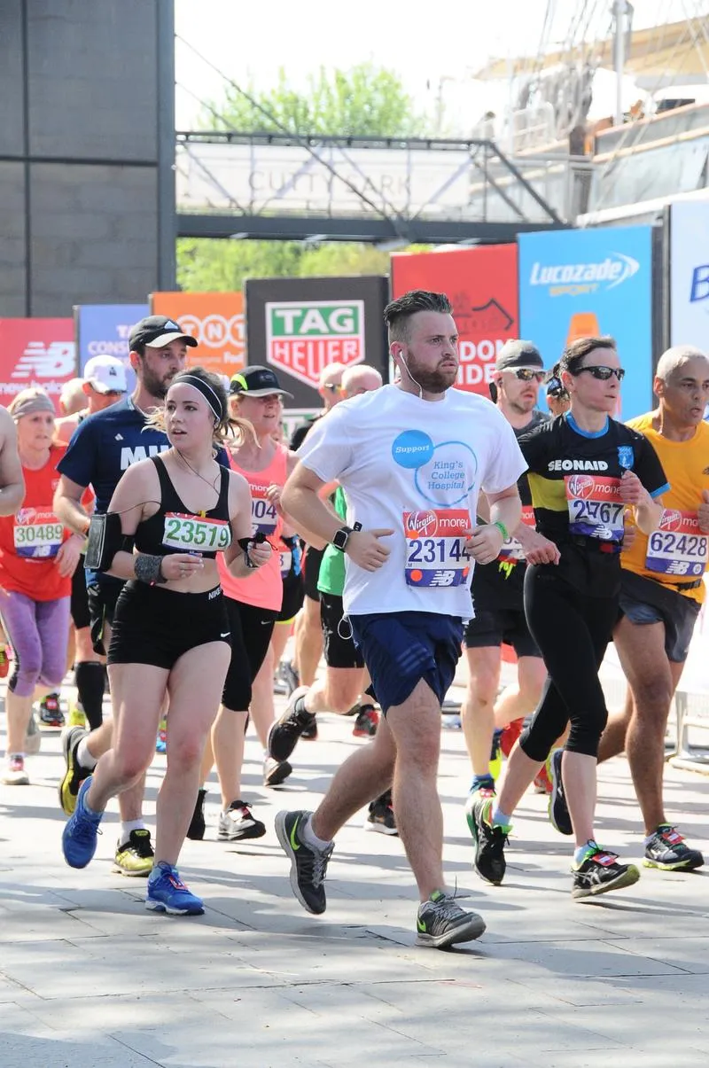 Charlie running the marathon