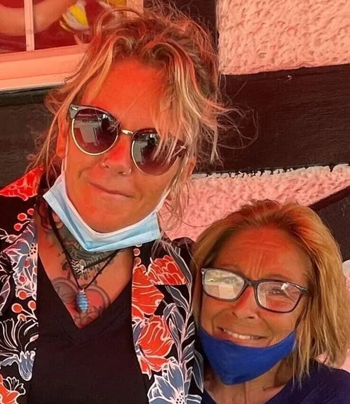 Laurie with her mum