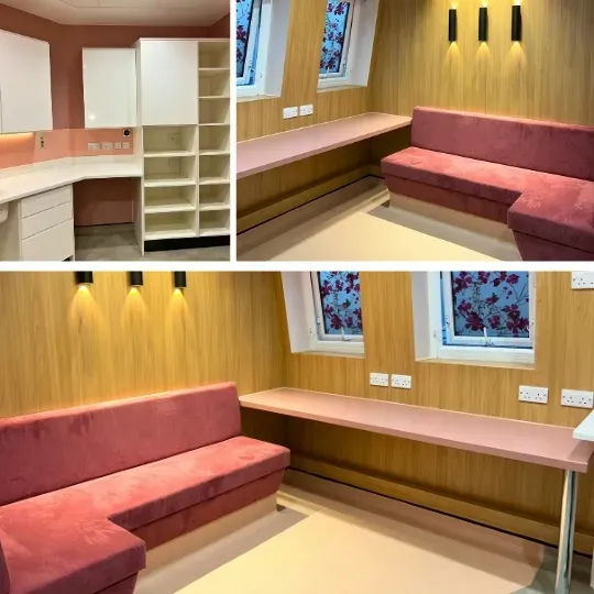 Pictures featuring cosy refurbished parent rooms