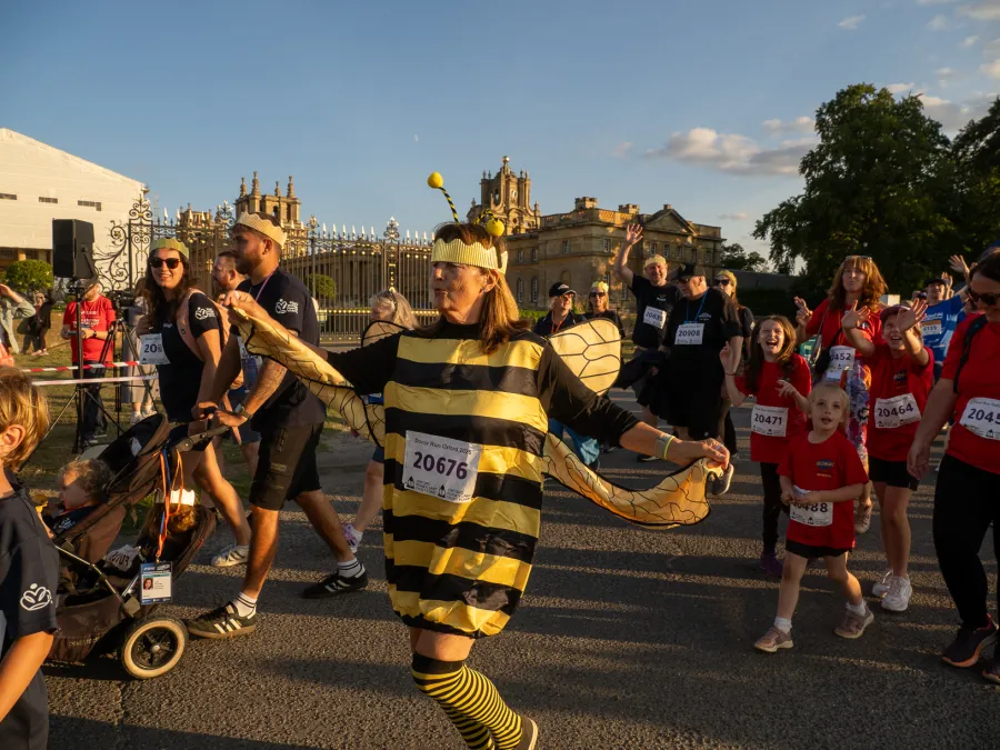 woman in bee costume