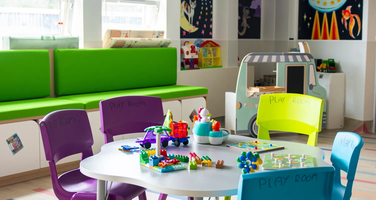 A light and airy playroom