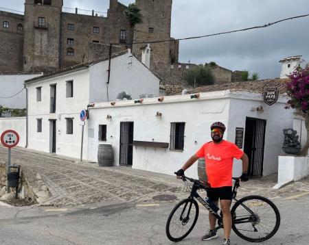 Kevin on a bike ride