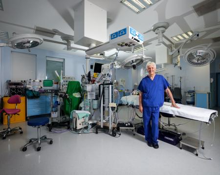 Liver researcher Nigel Heaton in his research laboratory
