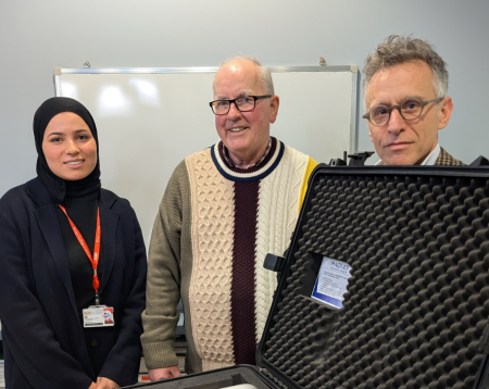 Ralph and team with the Cardiohelp machine