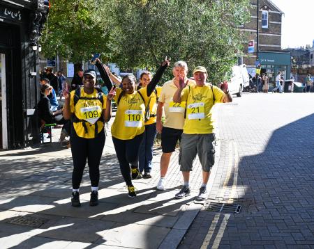 Stanley and some other walkers during this year's Great Hospital Hike