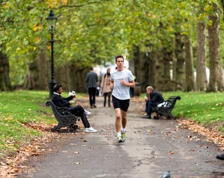 Runner in park
