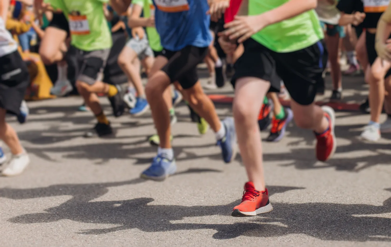 Runners feet on tarmac
