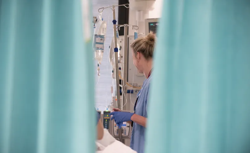 A doctor talking to a patient