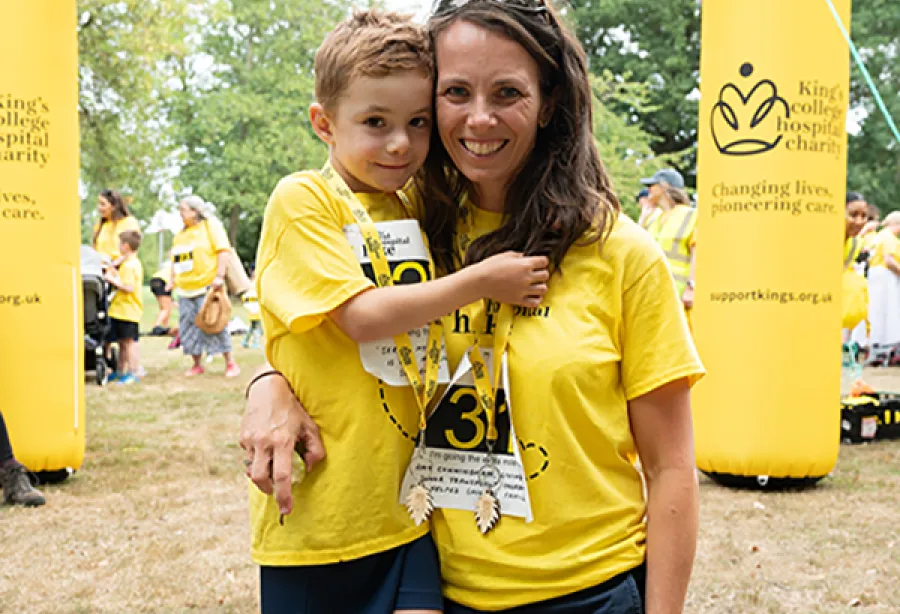 Catherine and George at the Great Hospital Hike finish line