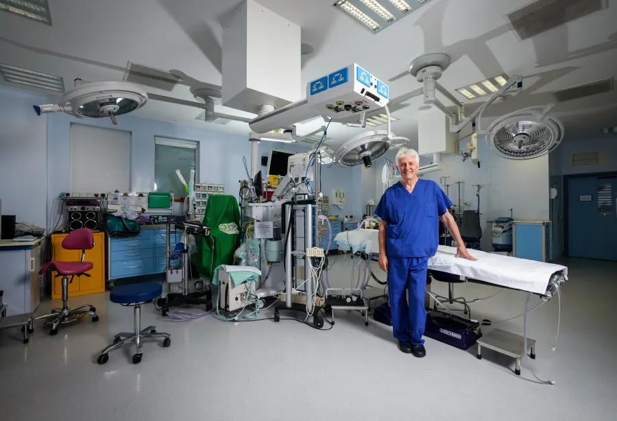 Liver researcher Nigel Heaton in his research laboratory